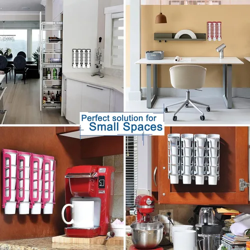 Miniatura 8 de STORAGENIE - Soporte para cápsulas de café Keurig K-Cup, almacenamiento de cápsulas de café K-Cup de montaje lateral, organizador de cápsulas