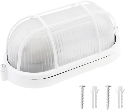 Miniatura 7 de RTNLIT Luz náutica de mamparo, enchufe E26/E27, lámpara de pared para exteriores, IP65 impermeable, lente de vidrio esmerilado, iluminación exterior