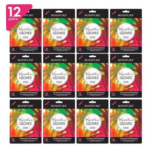 Miniatura 13 de Bodipure Guantes de queratina para mascarilla de mano de primera calidad, guantes hidratantes para manos secas, fortalecimiento de uñas y suavizado