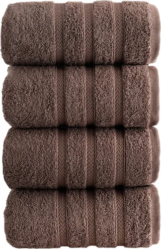 Miniatura 47 de HALLEY Paquete de 4 toallas de mano turcas de alta calidad (4 piezas) de 650 GSM, altamente absorbentes, súper suaves, 100% algodón, 4 toallas