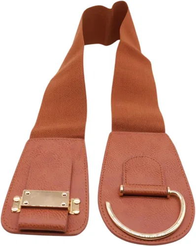 Miniatura 72 de TFJ - Cinturón ancho de moda para mujer, cintura alta, hebilla de gancho de metal dorado, talla XS, S, M, L, XL