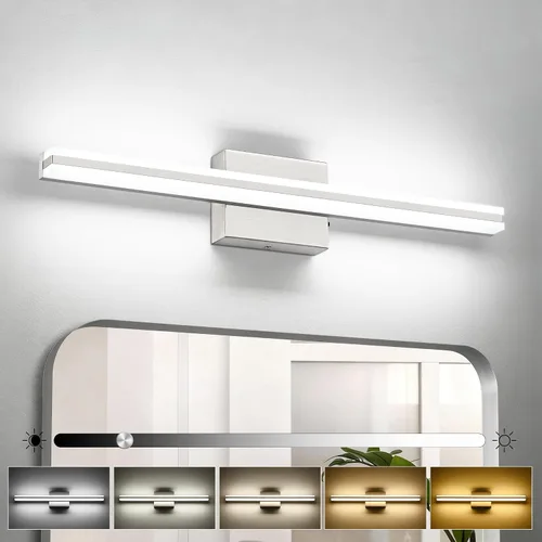Miniatura 26 de SOLFART Luces de tocador de baño sobre espejo 14W 60 cm Luz de baño moderna negra 6000K ND