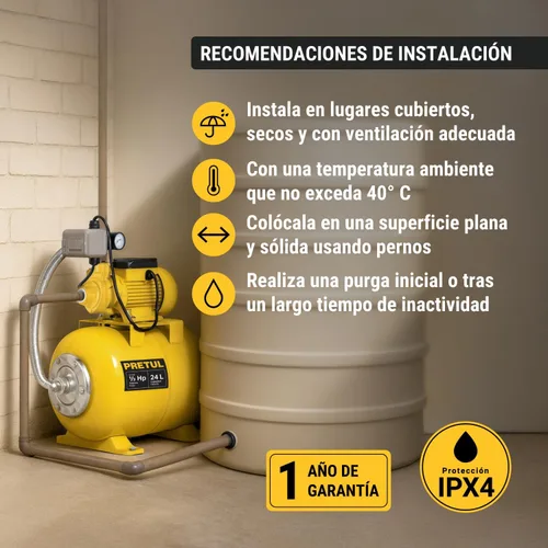 Miniatura 7 de Bomba de aire 1/2 HP, 24 litros Pretul