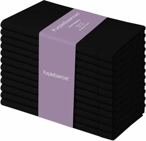 Miniatura 23 de PurpleEssences Juego de 6 servilletas de tela de vainica, 100% algodón, suaves, duraderas, lavables, ideales para bodas, Navidad, vacaciones