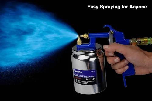Miniatura 6 de Dynastus Pistola rociadora de aire con sifón de alimentación de succión para rociar pinturas a base de aceite o látex, con kits de filtrado