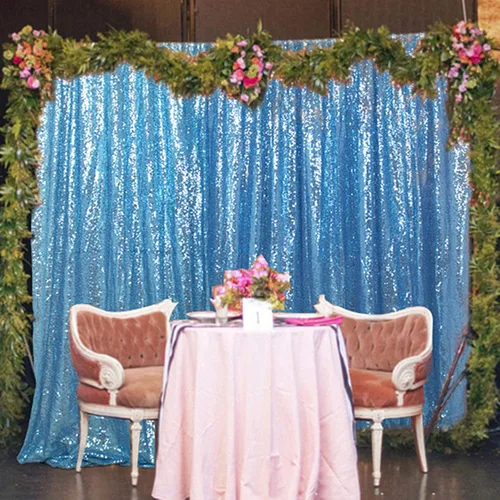 Miniatura 15 de DUOBAO Cortinas de lentejuelas 2 paneles de 2 x 8 pies, cortina de fondo con purpurina arcoíris para fiestas de Navidad, cortinas de secuencia