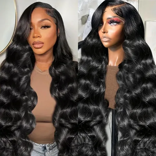 Miniatura 19 de Pelucas Body Wave de Encaje Frontal de Cabello Humano 13x6 HD Pelucas de Encaje Frontal de Cabello Humano Densidad 200 Pelucas Vírgenes Brasileñas
