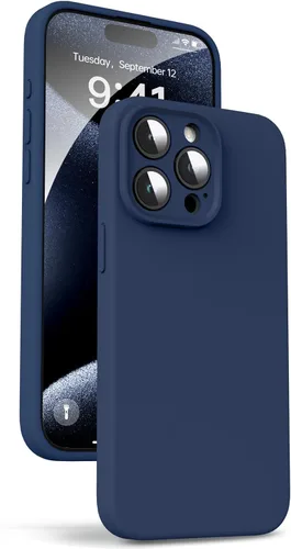 Miniatura 16 de Supdeal Funda de silicona líquida para iPhone 12 Pro Max, [protección de cámara] [antihuellas dactilares] [carga inalámbrica] Funda protectora de 4
