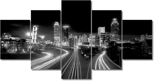 Miniatura 63 de TUMOVO Fotos en lienzo de Estados Unidos, Cincinnati, Ohio, Skyline at Dusk para tu sala de estar, impresiones de paisaje urbano de rascacielos