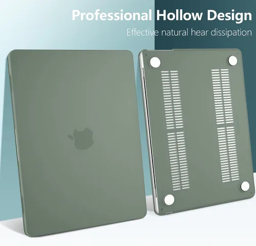 Miniatura 5 de TWOLSKOO Funda compatible con M4 MacBook Air de 15 pulgadas versión 2025-2023 M4 A3241 M3 A3114 M2 A2941, carcasa rígida de plástico, protector