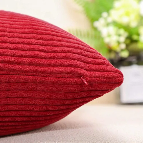 Miniatura 214 de Artscope Fundas de Almohada de Pana a Rayas Acogedoras Súper Suaves Decorativas Cuadradas Fundas de Cojín para Sofá Sillón Dormitorio Decoración