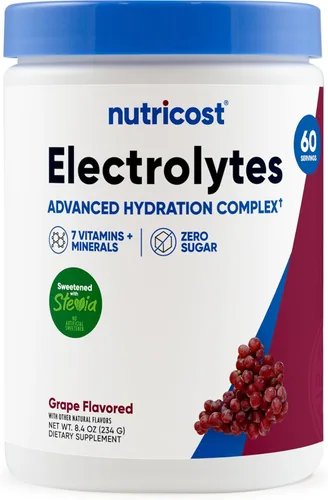 Miniatura 12 de Nutricost Electrolitos en Polvo Complejo (60 Porciones, Frambuesa Azul) - Mezcla de Bebida Suplemento de Hidratación con Vitaminas y Minerales