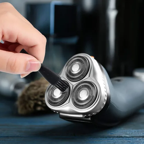 Miniatura 5 de Patelai 8 piezas de cepillo de limpieza de afeitadora eléctrica pequeños cepillos para limpiar afeitadora limpiador negro de doble cara cerdas