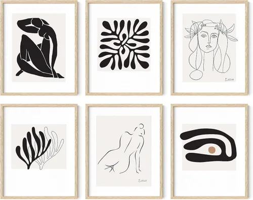 Miniatura 18 de HAUS AND HUES Henri Matisse y Picasso - Juego de 6 pinturas famosas, sin marco, 11 x 14 pulgadas Sin títulos