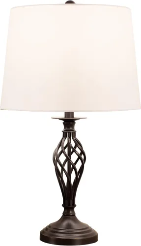 Miniatura 3 de Lámparas de mesa y lámpara de pie, Conjunto de 3, acero cepillado tradicional (3 bombillas LED incluidas) por Lavish Home, 72-LMP3007