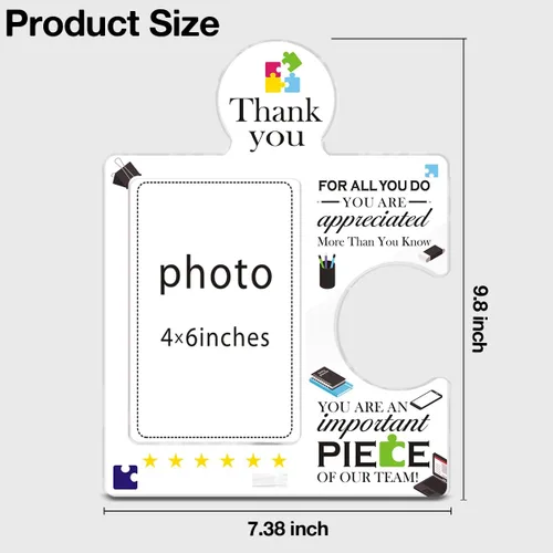 Miniatura 2 de Regalos de agradecimiento para empleados, marco de fotos de equipo de 4 x 6 pulgadas, regalos de agradecimiento para compañeros de trabajo, regalo