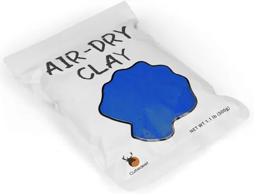 Miniatura 6 de Cutedeer Blue Air Dry Arcilla, arcilla de modelado de espuma de 1.1 libras, moldeo blando suave para niños adultos, suministros de limo para Azul