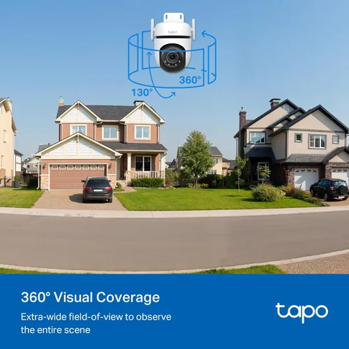 Miniatura 3 de TP-Link Tapo Cámara de Seguridad Wi-Fi para Exteriores 2K QHD con Pan/Tilt, Vista de 360°, Seguimiento de Movimiento, Visión Nocturna a