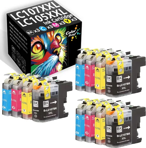 Cartucho de tinta compatible LC107 LC105 de repuesto para Brother LC107XXL LC105 XXL LC105CL LC107BK para impresora MFC-J4310DW MFC-J4410DW