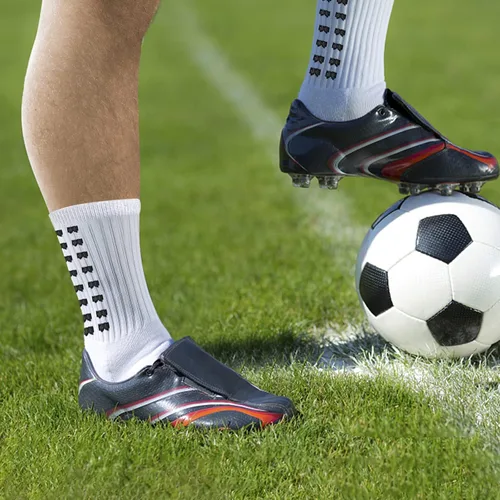 Miniatura 5 de Calcetines de fútbol para hombre almohadillas antideslizantes de agarre para fútbol baloncesto calcetines de agarre deportivo 4 pares B0BDF3FTVL