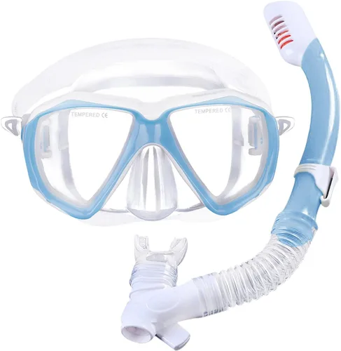 Miniatura 7 de Gafas de natación para niños, máscara de buceo para jóvenes, antifugas, antivaho, cubierta de nariz, máscara de buceo de visión amplia transparente