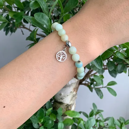 Miniatura 6 de Hevont Regalos de árbol de la vida para mujeres, pulseras de relajación curativas de piedra natural de 0.315 pulgadas (0.315 in), piedras de cristal