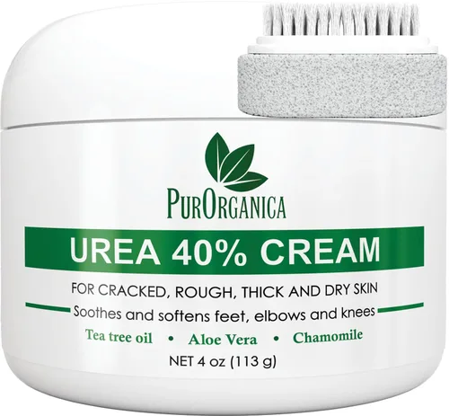 Miniatura 8 de PurOrganica Crema para pies Urea 40% – Dermatológicamente probada, reparación intensiva para talones secos y agrietados, callos, callos y pies