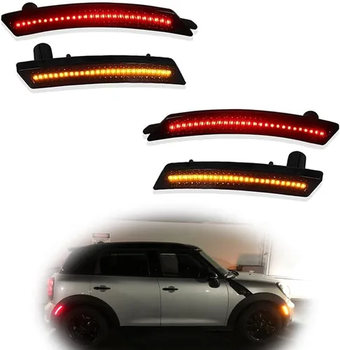 Kit de luces indicadoras laterales LED con lente ahumada para MINI Cooper R55 R56 R57 R58 R59 R60 R61 de 2007-2013/14, reemplaza las lámparas