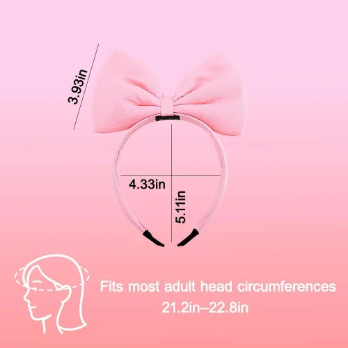 Miniatura 2 de Diademas con lazos grandes para mujer, diadema con lazo para el pelo para mujeres y niñas, aro de pelo con lazo, cumpleaños, Halloween, Navidad