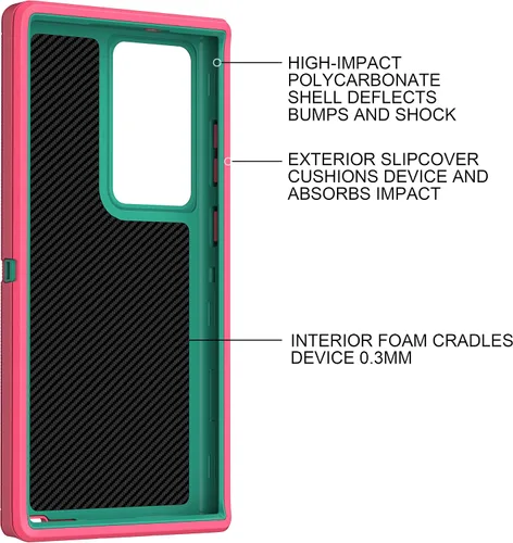 Miniatura 9 de MXX Funda compatible con Samsung Galaxy S23 Ultra, 3 capas de protección completa, resistente, resistente, a prueba de golpes y polvo, hecha
