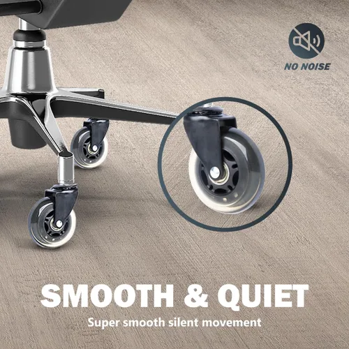 Miniatura 3 de POWERTEC Ruedas Rollerblade para sillas de oficina, ruedas de repuesto para silla de escritorio de oficina, videojuegos, suaves y seguras