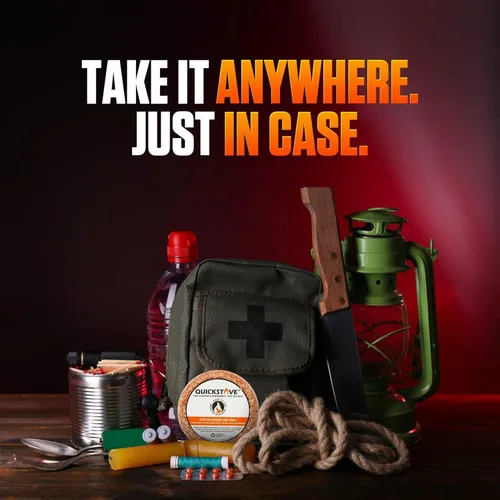 Miniatura 5 de Arrancadores de fuego (paquete de 3) - Discos de combustible de emergencia impermeables para artículos esenciales de campamento, estufa de leña