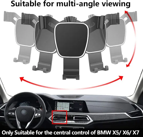 Miniatura 5 de Soporte de teléfono de coche para BMW X5 2019-2023, X6 2020-2023, X7 2019-2022 SUV sDrive40i xDrive40i 50i M50i G05 G07 Accesorios de automóvil