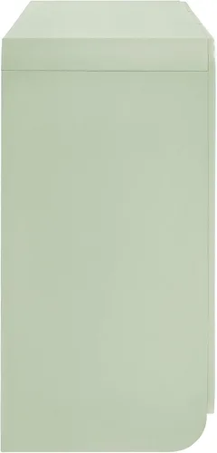 Miniatura 6 de Modway Dahlia - Armario estriado de 55 pulgadas en color salvia, armario de almacenamiento con estantes ajustables, aparador festoneado de 3 puertas