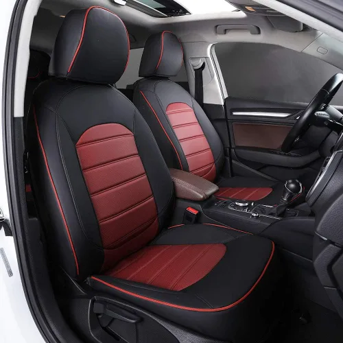 Juego completo de fundas de asiento de piel para BMW Serie 3 Coupé 2009 – 2011 con cojín delantero y trasero compatible con airbag, color negro y