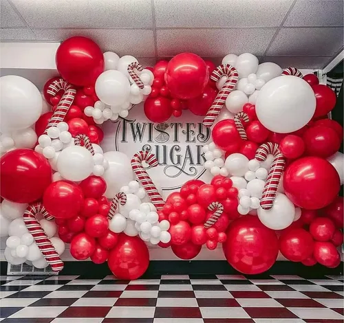 Miniatura 5 de FOTIOMRG Kit de arco de guirnalda de globos rojos de 110 piezas, globos de látex rojos de diferentes tamaños de 18, 12, 10, 5 pulgadas