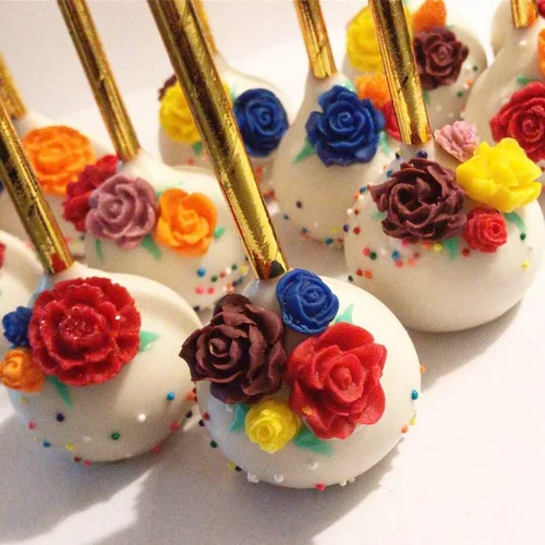 Miniatura 7 de Tosnail Paquete de 3 moldes de silicona para fondant de 21 cavidades, moldes de caramelo de flores de rosas para pasteles de boda, pastel pop