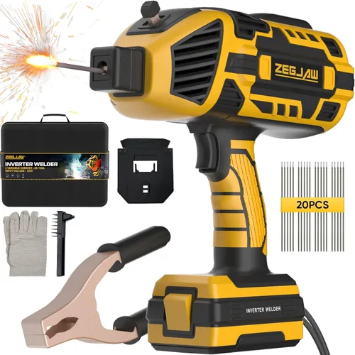ZEGJAW Máquina de Soldar Portátil, Pistola de Soldadura Eléctrica de Mano ARC de 110V con Inversor IGBT, Ajuste de Corriente Variable de 5 Niveles,
