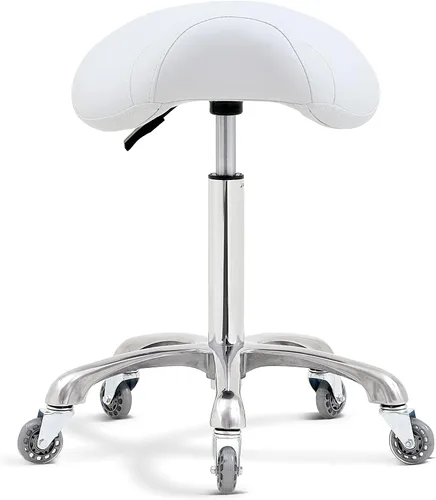 Miniatura 13 de Antlu Taburete Silla con Ruedas con Soporte para la Espalda, Taburete de Silla Dental de Esteticista Tatuaje, Sillas de Pestañas para Técnico