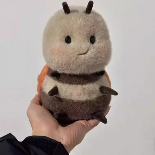 Miniatura 10 de Peluche de abeja realista de 8 pulgadas, lindo animal de peluche de abeja salvaje, ultra suave, regalos Kawaii para niños y adultos, amarillo