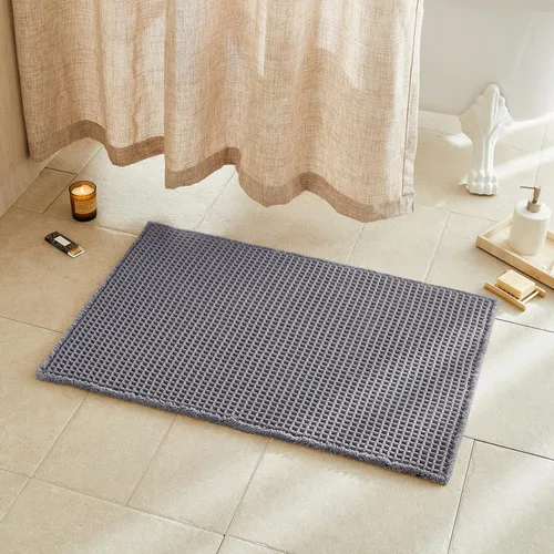 Miniatura 25 de TYUU Tapete de baño estilo gofre, tapete de baño bohemio, antideslizante, lavable, súper absorbente, de secado rápido, bonito tapete de baño