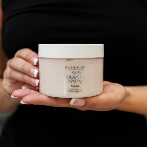 Miniatura 5 de Hair Bar NYC Silk Touch System - Mascarilla suavizante para el cuidado de queratina con proteína de queratina pura, biotina y aceites naturales