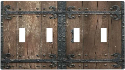 Miniatura 90 de Cubiertas Decorativas para Placas de Interruptor Boho Country Eucalipto Rústico Acuarela Hojas Verdes 2 Gang Placa de Pared Cubierta de Placa