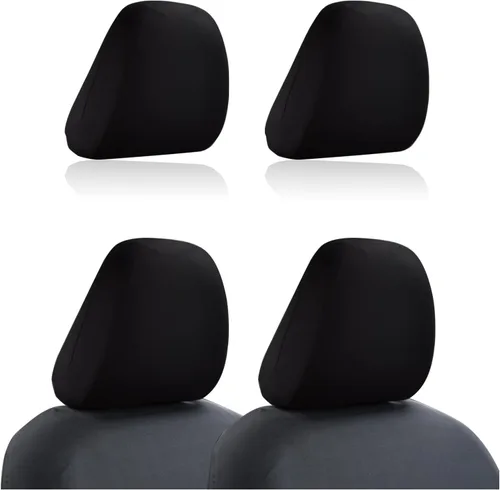Kewucn 2 fundas para reposacabezas de asiento de automóvil, diseño de tela protectora para decoración de reposacabezas de automóvil, protector suave