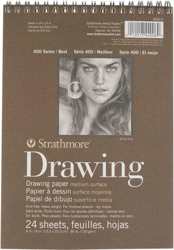 Miniatura 12 de Strathmore Bloc de papel de dibujo reciclado encuadernado con alambre 9 x 12 pulgadas - 80 libras, 24 hojas -62443900