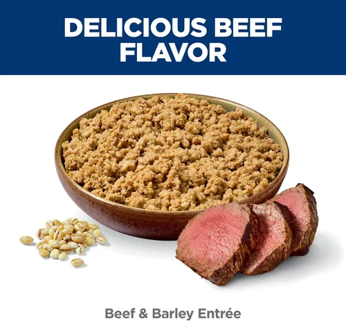 Miniatura 4 de Hill's Science Diet Adult 7+, Senior Adult 7+ Premium Nutrition, alimento húmedo para perros, pan de carne de res y cebada, lata de 5.8 onzas, caja
