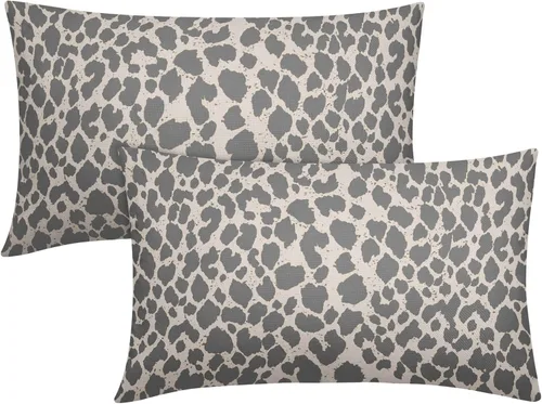 Miniatura 27 de Juego de 2 fundas de almohada de 16 x 16 pulgadas con estampado de leopardo, diseño de leopardo, con cremallera, decoración del hogar para sofá