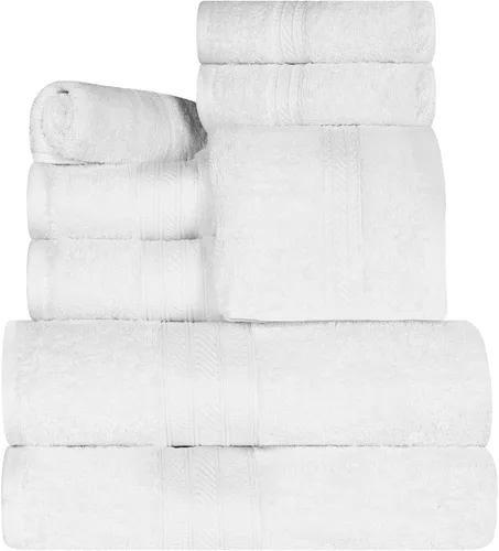 Miniatura 39 de Superior Juego de 2 toallas de baño de fibra larga 100% algodón peinado de 27.64 oz/m², para baño, ducha, cocina, súper suave, afelpado, altamente