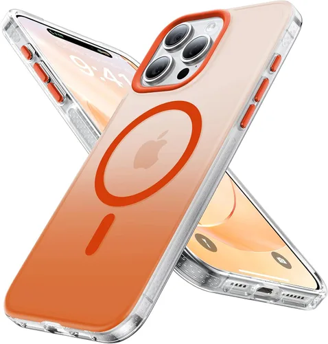 Miniatura 7 de Funda magnética para iPhone 14 Pro Max [compatible con MagSafe] [probada en caídas de grado militar de 10 pies] Funda delgada translúcida mate
