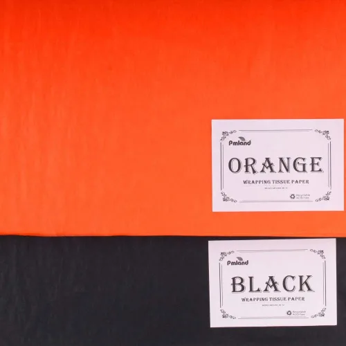 Miniatura 6 de PMLAND 100 hojas de papel de seda naranja a granel, 20x15 pulgadas, papel de seda de doble cara para envolver regalos, bolsas, manualidades, bodas